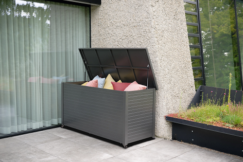 Stern Gilbert Kissenbox 176x76x84 cm Aluminium anthrazit