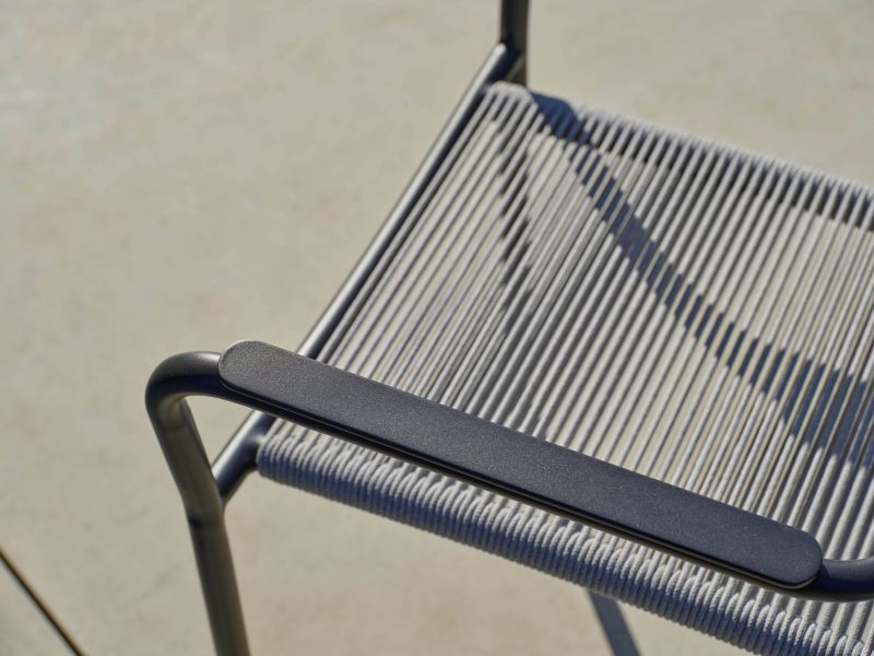 Stern Joris Stapelsessel Aluminium/Rope Anthrazit/Stone