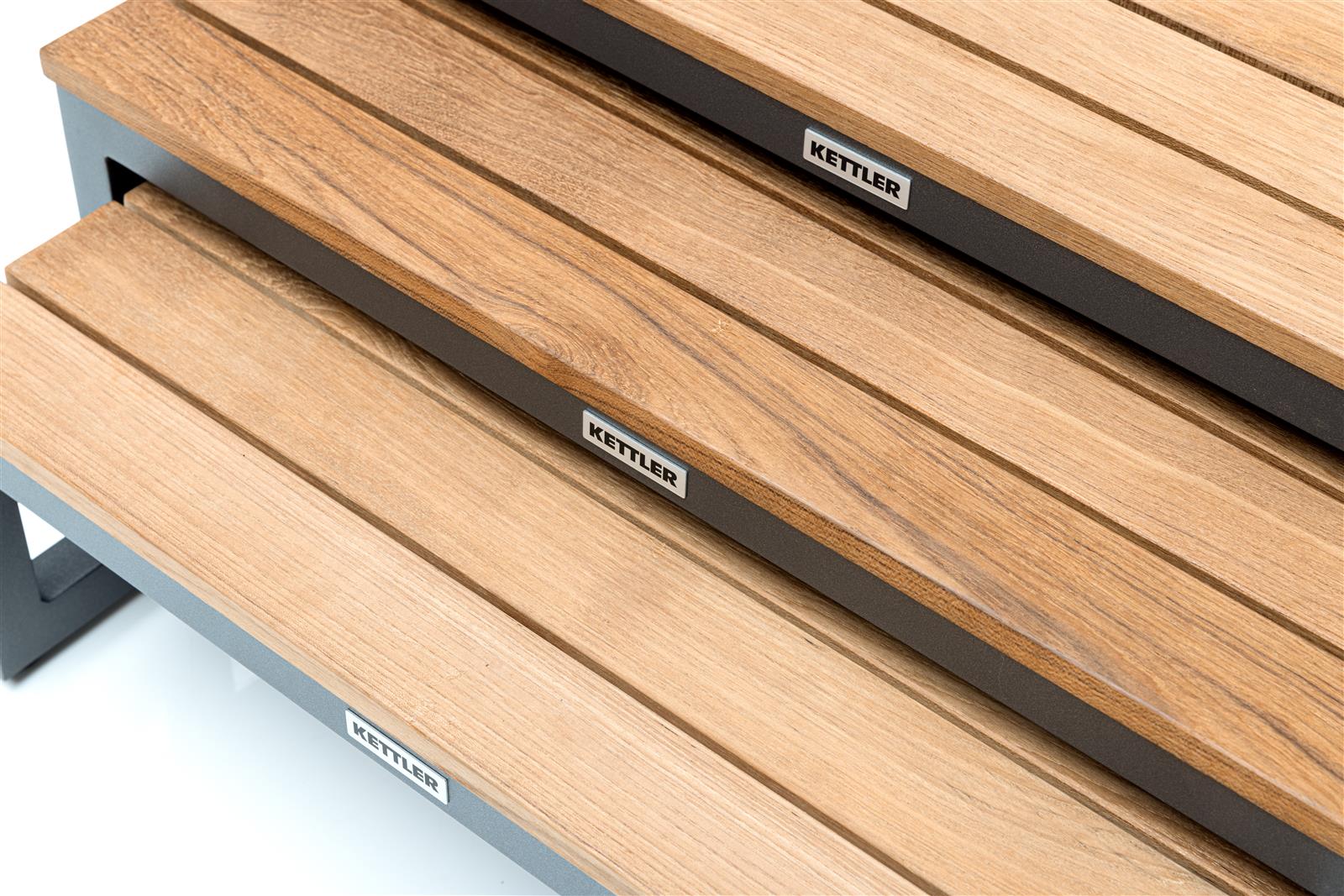 Kettler OCEAN SKID PLATFORM Lounge Tisch 3er Set anthrazit