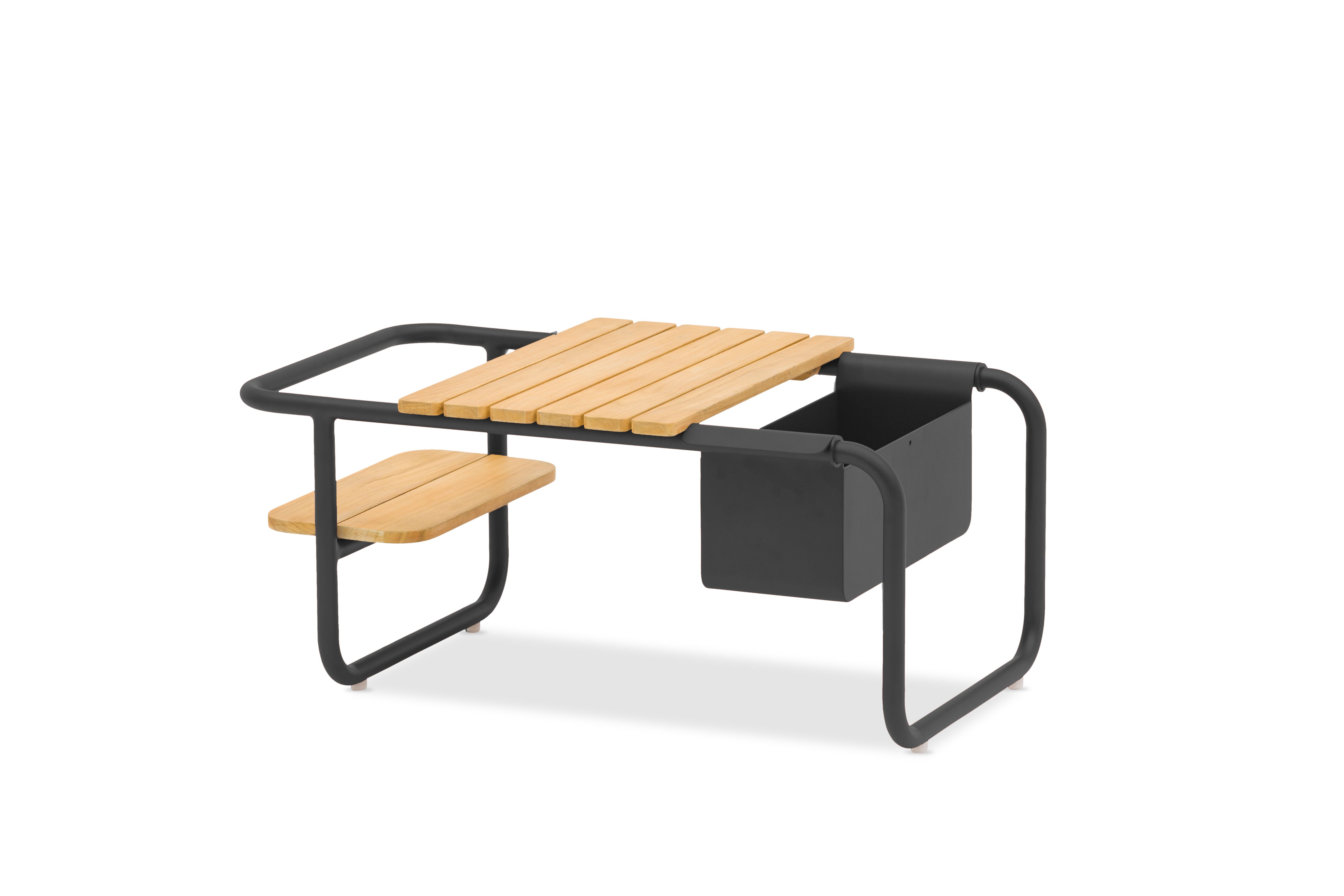 Zebra Somerset Beistelltisch Kaffeetisch Alu graphite 83 x 46 cm