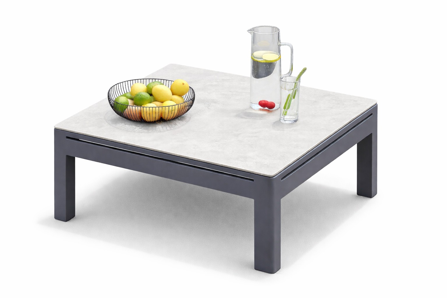 Garino Alu Loungetisch Monaco L80 x B80 x H38 cm