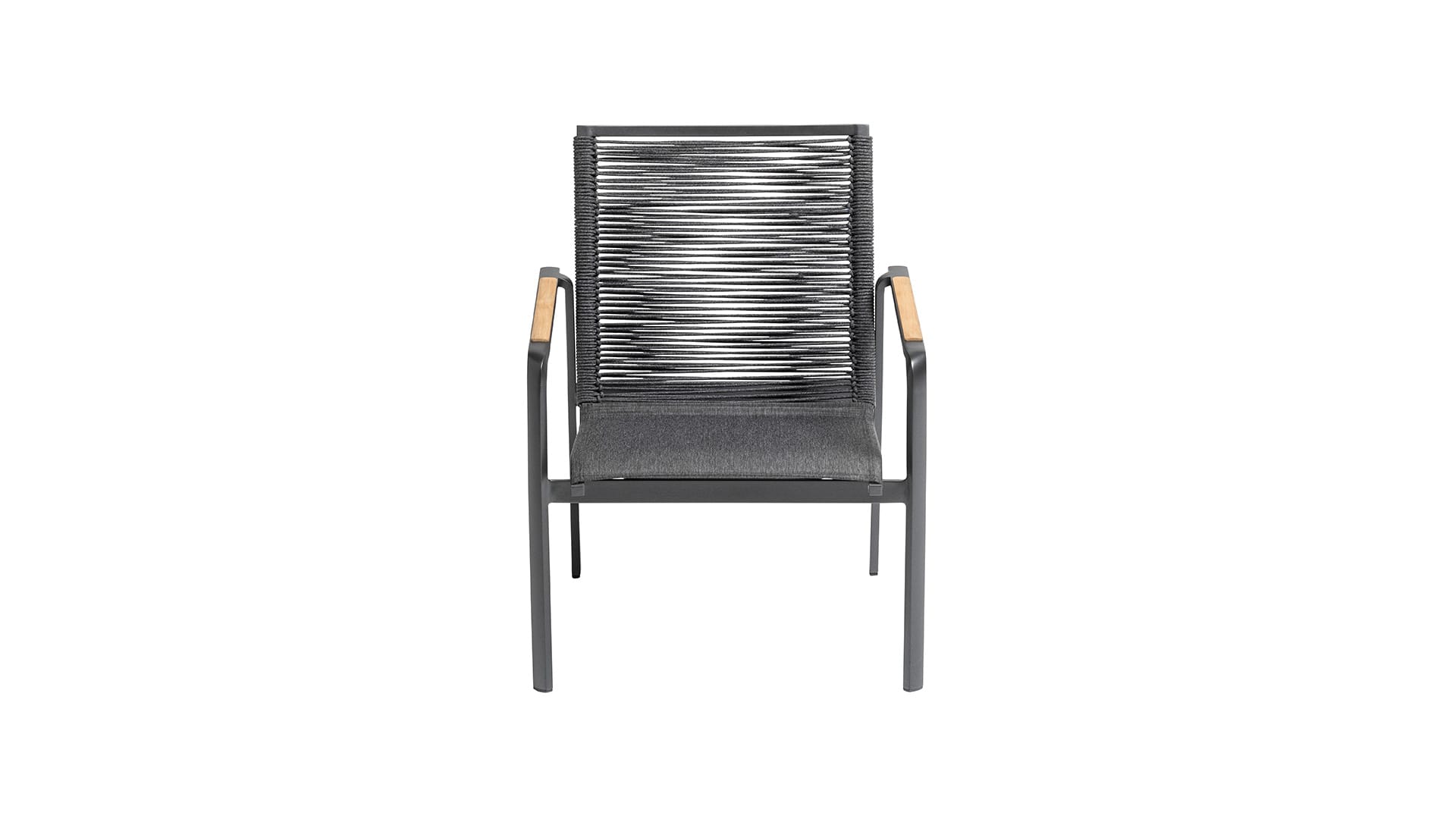 Kettler DIAMOND Loungesessel anthrazit Aluminium/Rope/Teakholz
