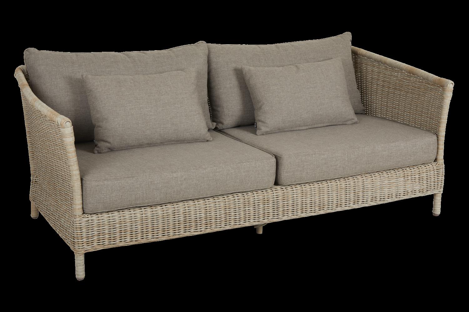 Brafab Aster 3-Sitzer Bank beige w Kissen