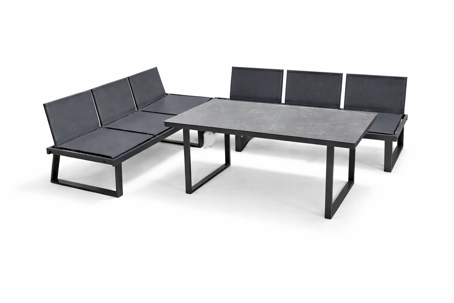 Kettler Rasmus Modular Dining Eckgruppe anthrazit ohne Kissen