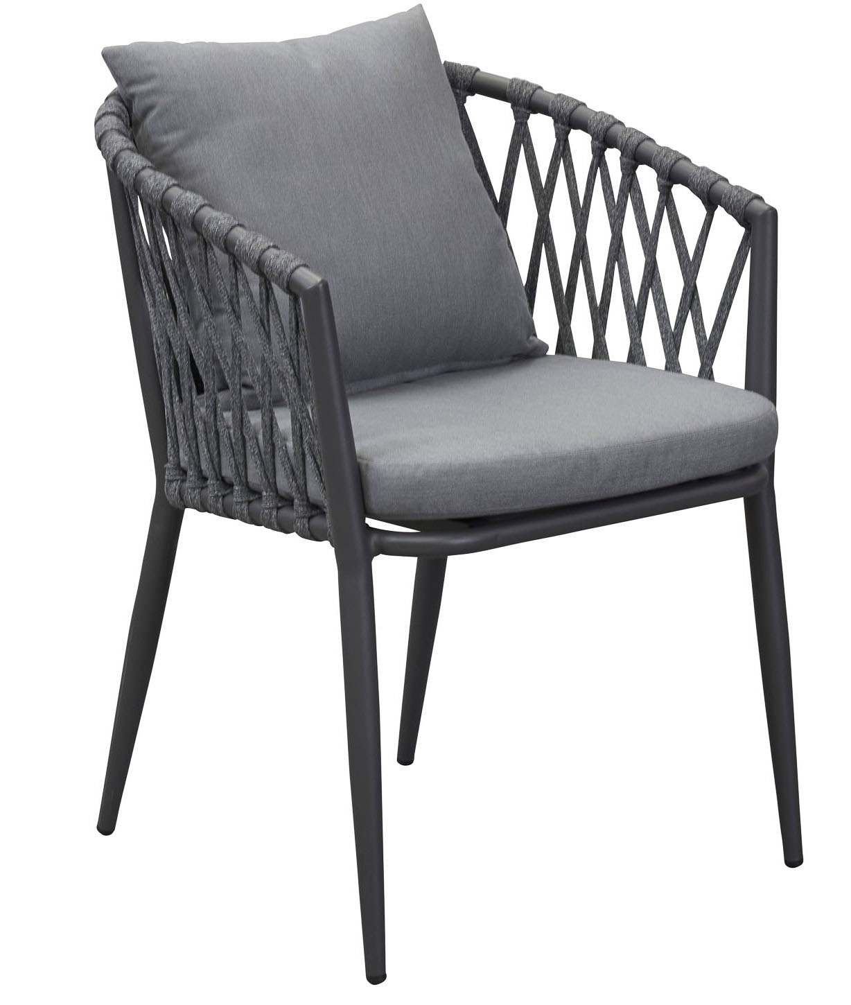 Garino Dining Sessel Robby grau inkl. Kissen