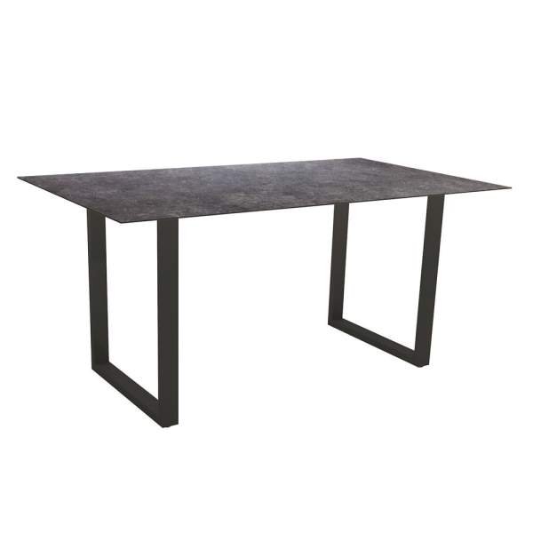 Stern Kufentisch 160x90 cm anthrazit mit Tischplatte Dekor Smoky