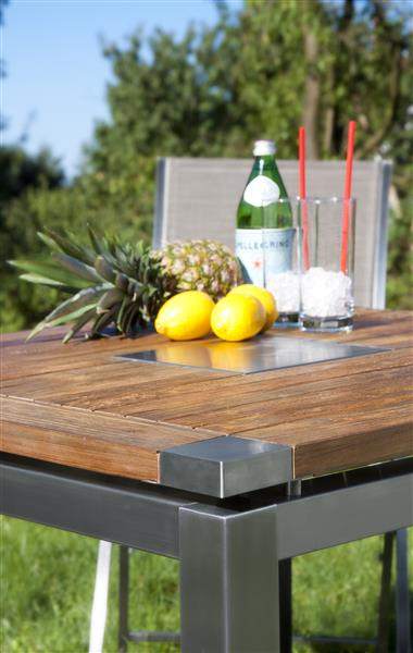 SonnenPartner Aluminium-Tischgestell "Base" Farbe silber