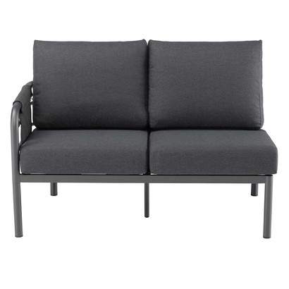 KETTLER Wire Casual Lounge 2er Sofa links Anthrazit